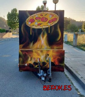 rotulacion food truck barcelona pizzeria